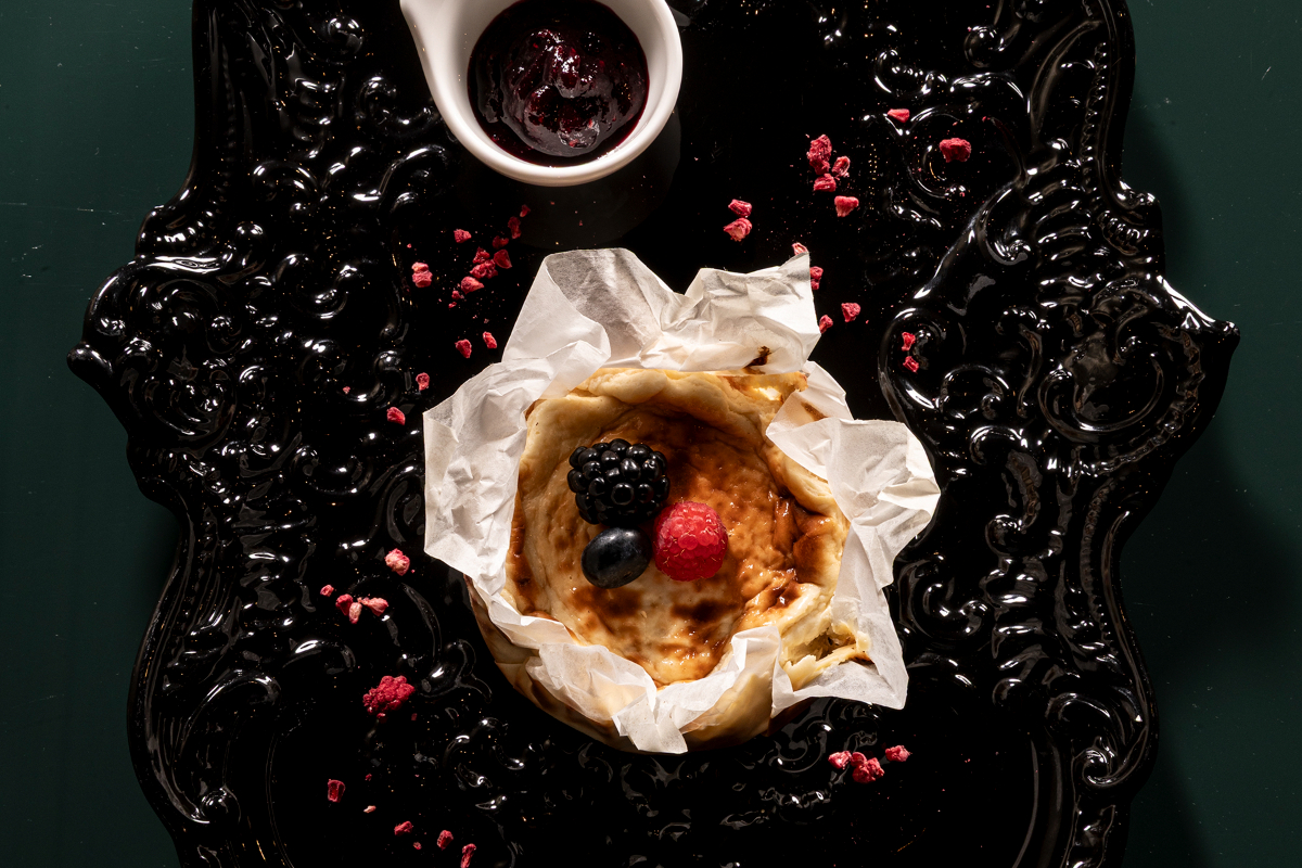 Cheesecake en el Restaurante María Luisa de Mercer Hotel Sevilla