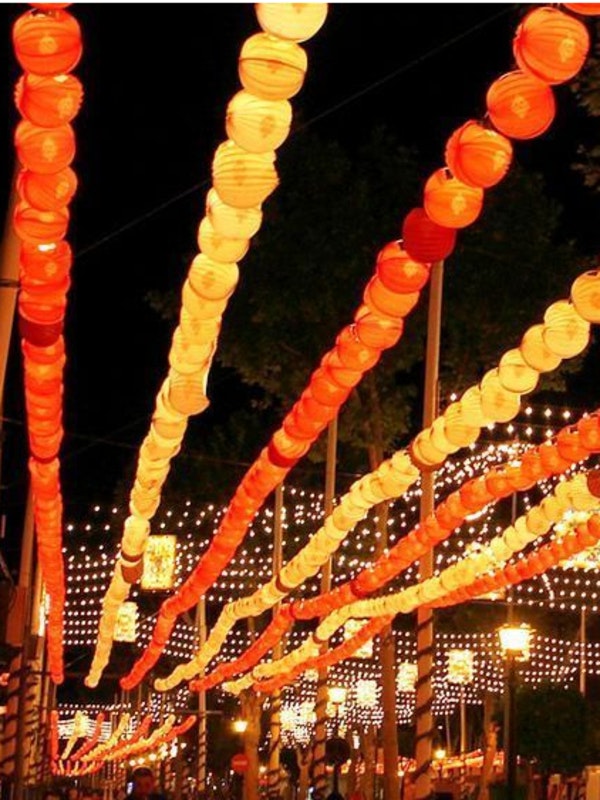 Decoración de la Feria de abril de Sevilla
