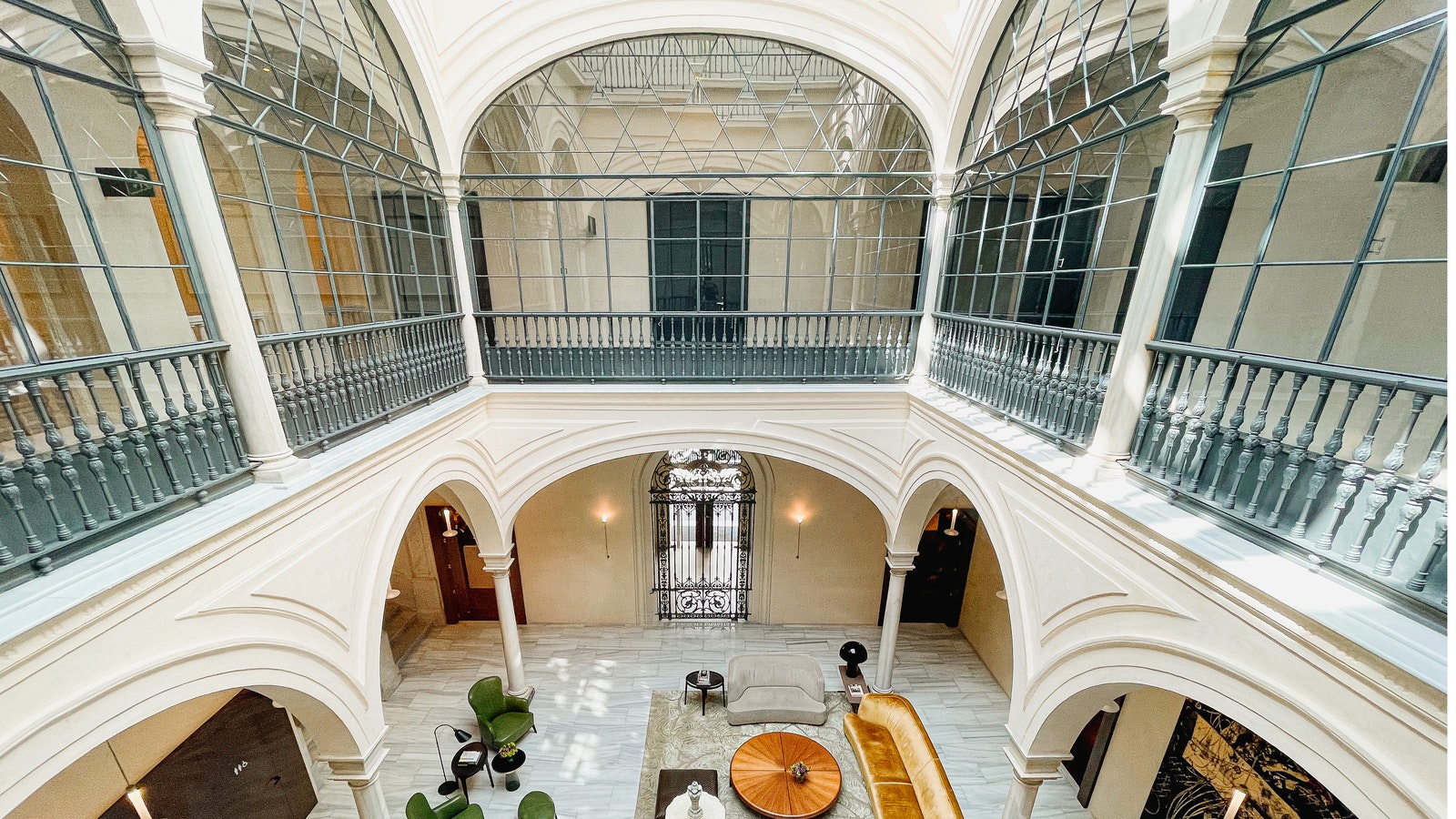 Central courtyard of the Hotel Mercer Sevilla