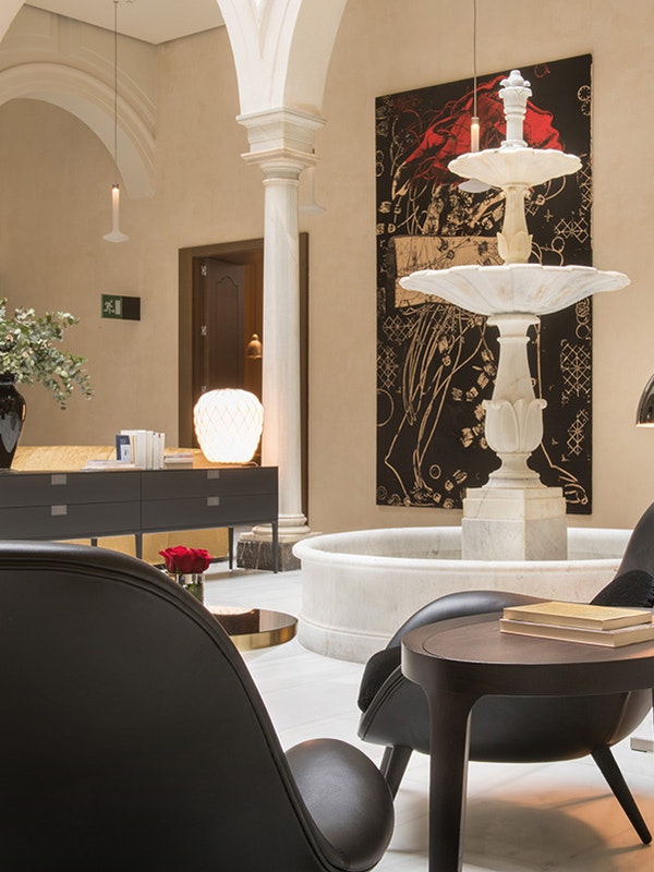 Decoration of the Hall Bar at the Hotel Mercer Sevilla